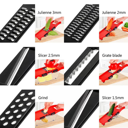 Mandoline Slicer Vegetable Cutter 6 In 1