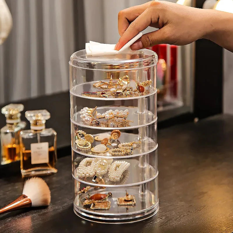 Transparent 360° Rotating Jewelry Box