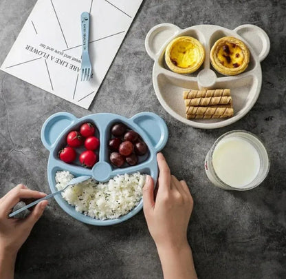 3 Grid Plates Kids Plate(Pack of 5pcs)