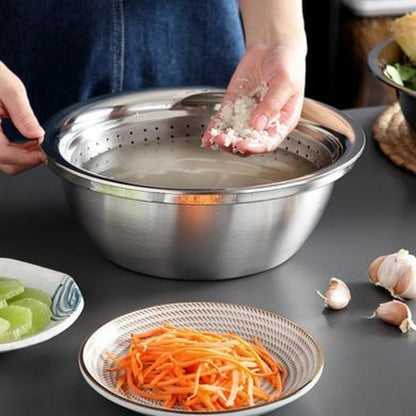 Stainless Steel 3 in 1 Grater Bowl