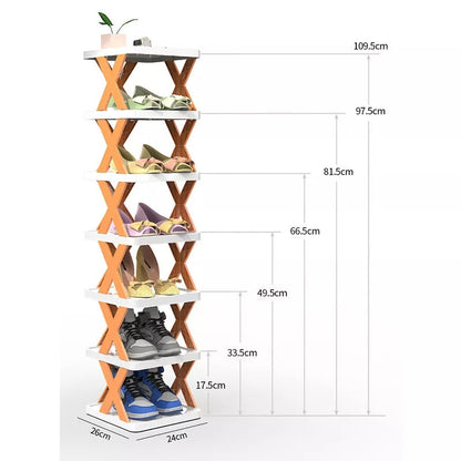 X Shape Brackets Shoes Rack