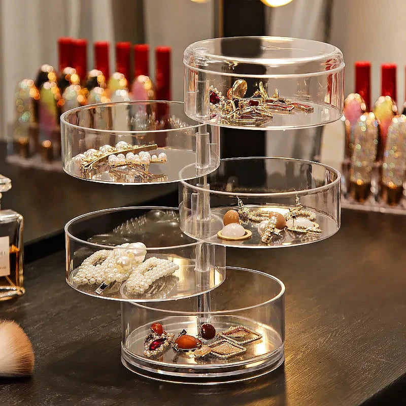 Transparent 360° Rotating Jewelry Box