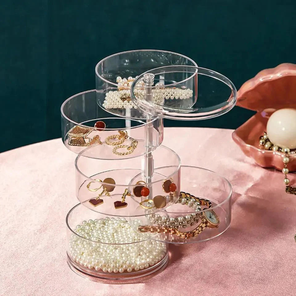 Transparent 360° Rotating Jewelry Box