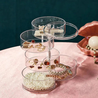 Transparent 360° Rotating Jewelry Box