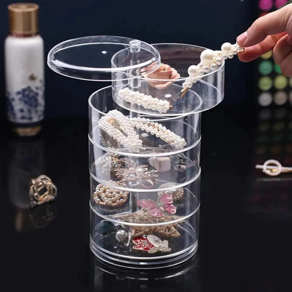 Transparent 360° Rotating Jewelry Box