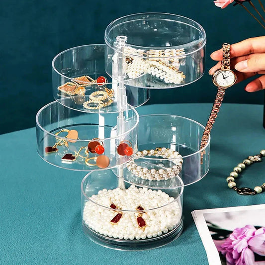 Transparent 360° Rotating Jewelry Box